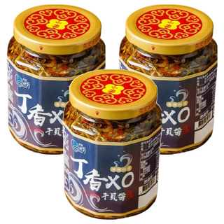 澎湖風爺 丁香XO干貝醬 澎湖在地丁香魚 真空封罐 100%不添加防腐劑, 450g, 3罐