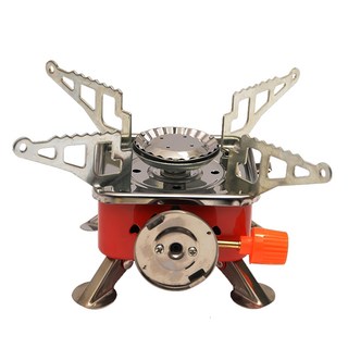 捷華 小四方燃氣爐 輕巧便攜 戶外露營野炊 快速加熱, 1入