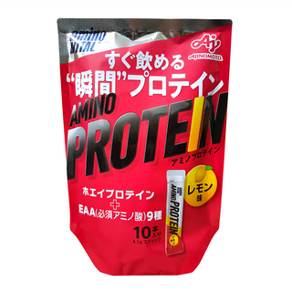 AJINOMOTO 味之素 aminoVITAL 胺基酸乳清蛋白 檸檬風味 10條, 1個, 45g