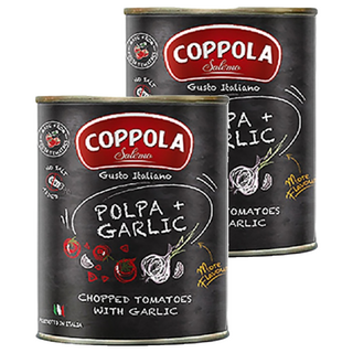 COPPOLA 柯波拉 大蒜切丁番茄基底醬, 無麩質, 無鹽無糖, 全自然, 400g, 2罐