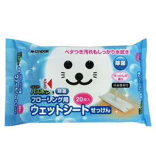 CONDOR 山崎 小海豹地板除菌濕拖巾 20片 柔軟材質 清潔汙垢無死角 消毒不織布 除菌, 1包