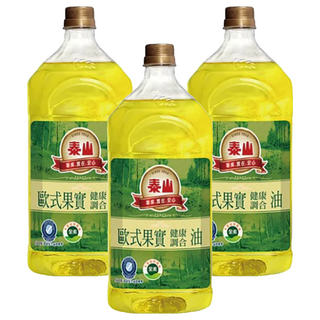 泰山 歐式果實調和油，84%不飽和脂肪酸，非基改芥花，少油煙, 2L, 3瓶