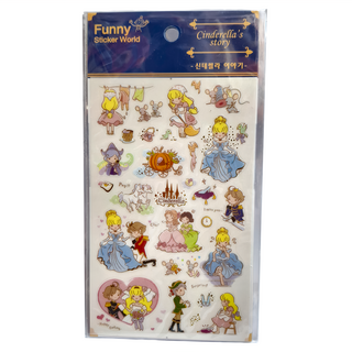 Funny Sticker World PVC貼紙套裝 - 韓國製造，貼紙玩具，適用年齡三歲以上, 15S-T901.2, 1組