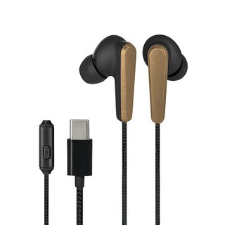 Kinyo Type-C立體聲線控耳機, ICEM-881B, 黑色