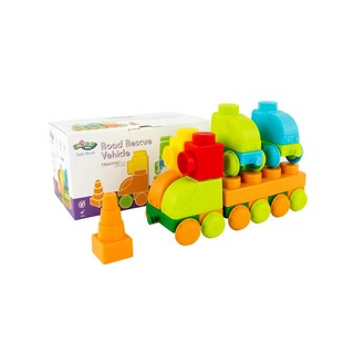 UNiPLAY 抗菌軟積木 交通系列 道路救援車組, 多色, 1組