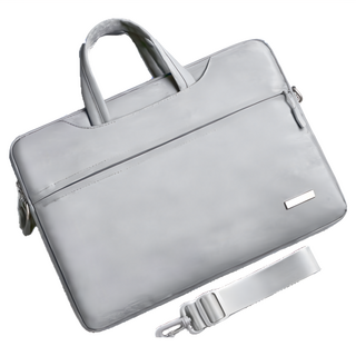 電腦包 雅痞淺灰 輕巧便攜多功能收納, 13.3吋(36 x 26cm), 1個