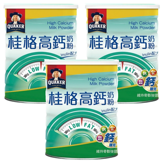 QUAKER 桂格 高鈣奶粉Inulin配方, 1.5kg, 3罐