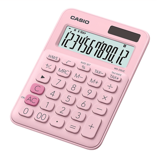CASIO 卡西歐 12位數馬卡龍繽紛計算機 MS-20UC-PK 145 x 100 x 20mm 110g, 草莓粉, 1個