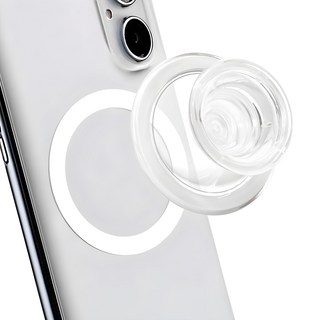 Home Planet MagSafe 相容 水晶 透明 智慧手機握把支架, 1個