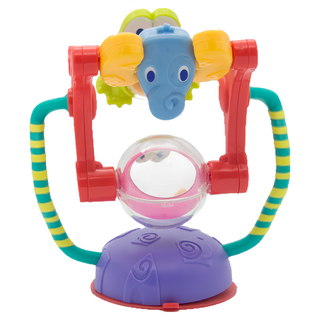 OhBabyLaugh 吸盤摩天輪, 嬰兒玩具，底部強力吸盤，可愛動物造型, 混色, 1個