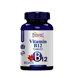 ESMOND NATURAL 愛司盟 維生素B12錠狀食品 含紅景天萃取物, 60錠, 1罐