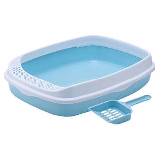 寵物夢工廠 北歐風落砂貓砂盆, 藍色, 1個