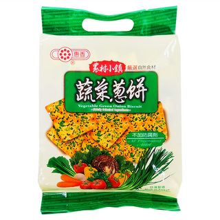惠香 農村小鎮蔬菜蔥餅 獨立包裝 添加紫菜 香蔥口味, 252g, 1袋