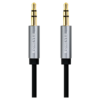 RONEVER 鋁合金三極插公對公音源線 120cm, VPC-94, 太空灰, 1條