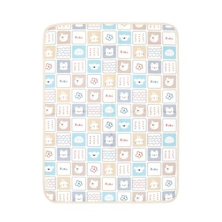 PUKU 藍色企鵝 眠眠安睡保潔防濕墊, 1個, 慵懶麥田