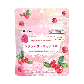 Bee Zin 康萃 日本原裝蔓越莓+櫻花萃取口含錠, 60顆, 500mg, 1包