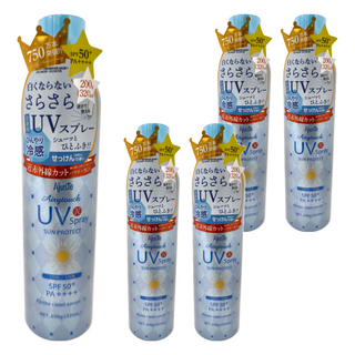 Ajuste 愛伽絲 防曬噴霧 SPF50+ PA++++ 速乾清爽 親子防曬 萬用 臉/身體/頭髮適用, 320ml, 5罐