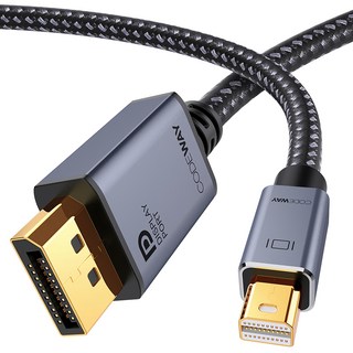 CODEWAY 4K 60Hz Mini-DP 1.2 公轉DP 1.2 公 轉接線, 1條, 1.5m