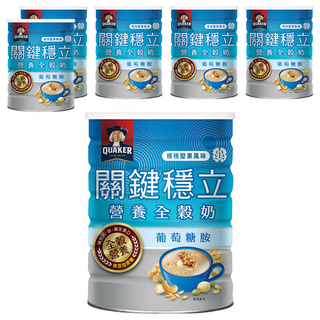 QUAKER 桂格 關鍵穩立全穀奶 核桃堅果, 600g, 6罐