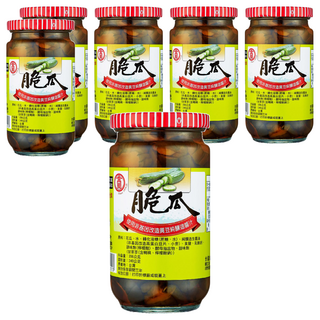 金蘭脆瓜, 嚴選新鮮花瓜, 無添加防腐劑、色素、味精, 396g, 6罐