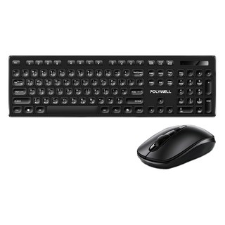 POLYWELL 寶利威爾 無線鍵盤滑鼠組 2.4Ghz, 1組
