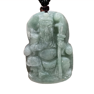 關公玉墜，天然緬甸玉，辟邪保平安，珍藏佳品