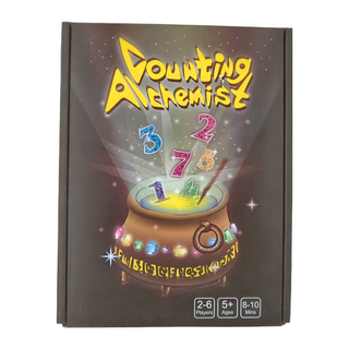 RUNALAND 路納星球 鍊金術士 2-6人遊戲 5歲以上適用 8-10分鐘遊戲時間 48張寶石卡牌 10個原礦 1個鍊金壺 1本規則書, 鍊金數士, 1盒