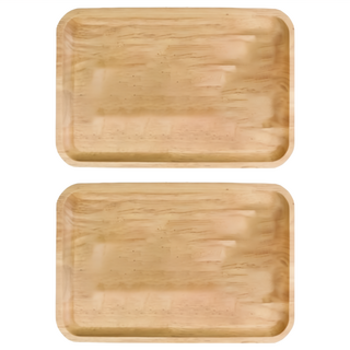 小麥購物 日式原木托盤 方形 G180 469g, 單一顏色, 2個