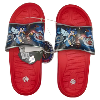 BEYBLADE X 戰鬥陀螺X 拖鞋 - 尺寸17.0-22.0 台灣製造, 藍色 + 紅色