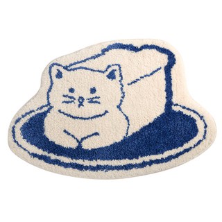 Dailylike My Buddy 絨毛腳踏墊, 貓咪吐司款