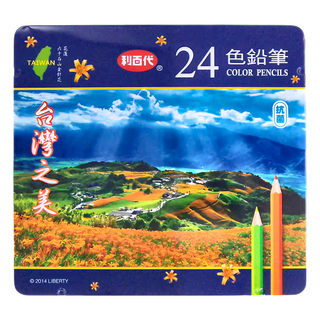 LIBERTY 利百代 花蓮六十石山金針花色鉛筆 24色, 1盒