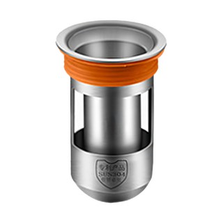 不鏽鋼防蟲防臭地漏芯 小 短款, 1個, 橘色/銀色