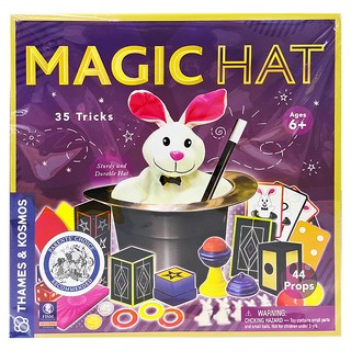 THAMES&KOSMOS Steam益智遊戲 魔法帽 35個魔術 6歲以上 44個道具, MAGIC-hat-680282, 1盒