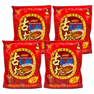 JIAN CHUAN 建銓 古坑藍山2合1即溶咖啡 特選咖啡豆, 11g, 25包, 4袋