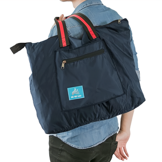 MI MI LEO 台灣製輕便防潑水旅行拉桿袋 防水袋 拉鍊 皮標隨機, 深藍色