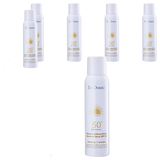 Dr.Douxi 朵璽 安心曬清涼防曬噴霧 SPF50+ PA++++ 140ml 高效防曬 清爽不黏膩 方便補擦, 6瓶