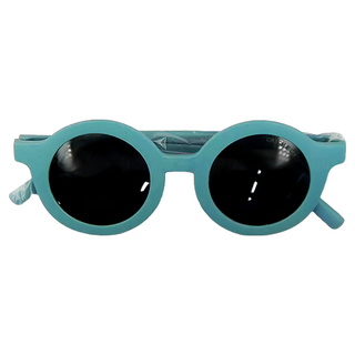 Grech&Co 兒童經典墨鏡二代 圓框 海水藍 防眩光 防紫外線 重量輕 安全防爆 防水耐磨 抗疲勞 視野清晰 擋風, 18個月~6歲