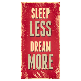 OPUS LOFT 純真年代仿舊文字木板畫 無框畫 掛畫擺飾 SLEEP LESS DREAM MORE 木質密度板材, 40 x 2 x 80cm