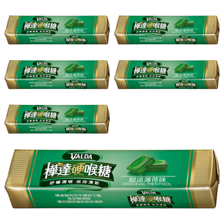 VALDA 樺達 硬喉糖 超涼薄荷口味 清新口氣, 38g, 6條