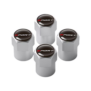 Bebehome 鋁合金輪胎氣門嘴帽, 4個, 銀色