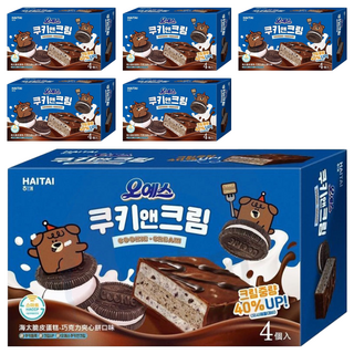 HAITAI 海太 脆皮蛋糕, 巧克力夾心餅口味, 濃郁奶油香氣, 120g, 6盒