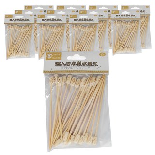 粉彩小屋 竹木製水果叉 Set 25支, 12包, CA036