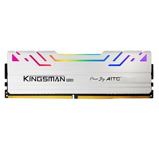 AITC 艾格 KINGSMAN RGB 16GB 3200 桌上型電競超頻記憶體 白色, DDR4, 1個