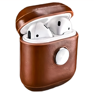 PhotoFast 銀箭資訊 指尖陀螺 旋轉皮革 胡桃木 AirPods 保護殼, 1個