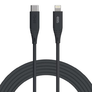 886 極野家 極Sense USB-C to Lightning Cable PD 2.0 快充充電線，1.8M，480Mbps高速傳輸，三年保固, 迷霧灰, 1個