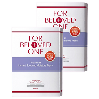 FOR BELOVED ONE 寵愛之名 台灣公司貨 維B舒緩保濕面膜 25g, 4片, 2盒