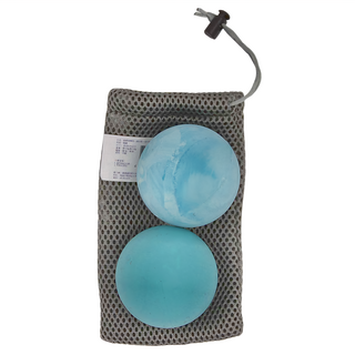 KSONE 筋膜按摩球套裝，原生橡膠，雙個（1軟1硬），尺寸63mm, 湖水藍 + 迷彩藍, 1組