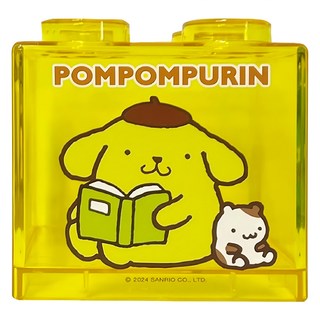 Sanrio 三麗鷗 布丁狗塑料積木存錢筒, 閱讀時光 黃色, 1個