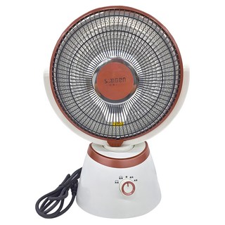 SOnGEn 松井 12吋瞬熱式碳素電暖器, 三秒速熱 兩檔旋鈕調溫 左右自動搖頭 180° 仰俯調節 防傾倒設計, SG-D90TY