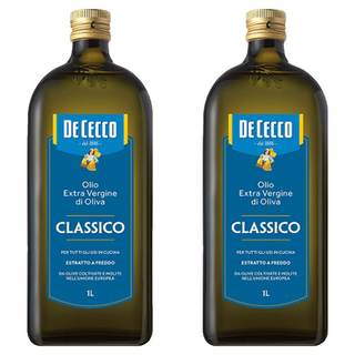 DE CECCO 得科 特級初榨橄欖油 CLASSICO 義大利百年工法 適用熱廚、沙拉、碳烤肉類 米其林星級餐廳主廚首選品牌, 1L, 2瓶